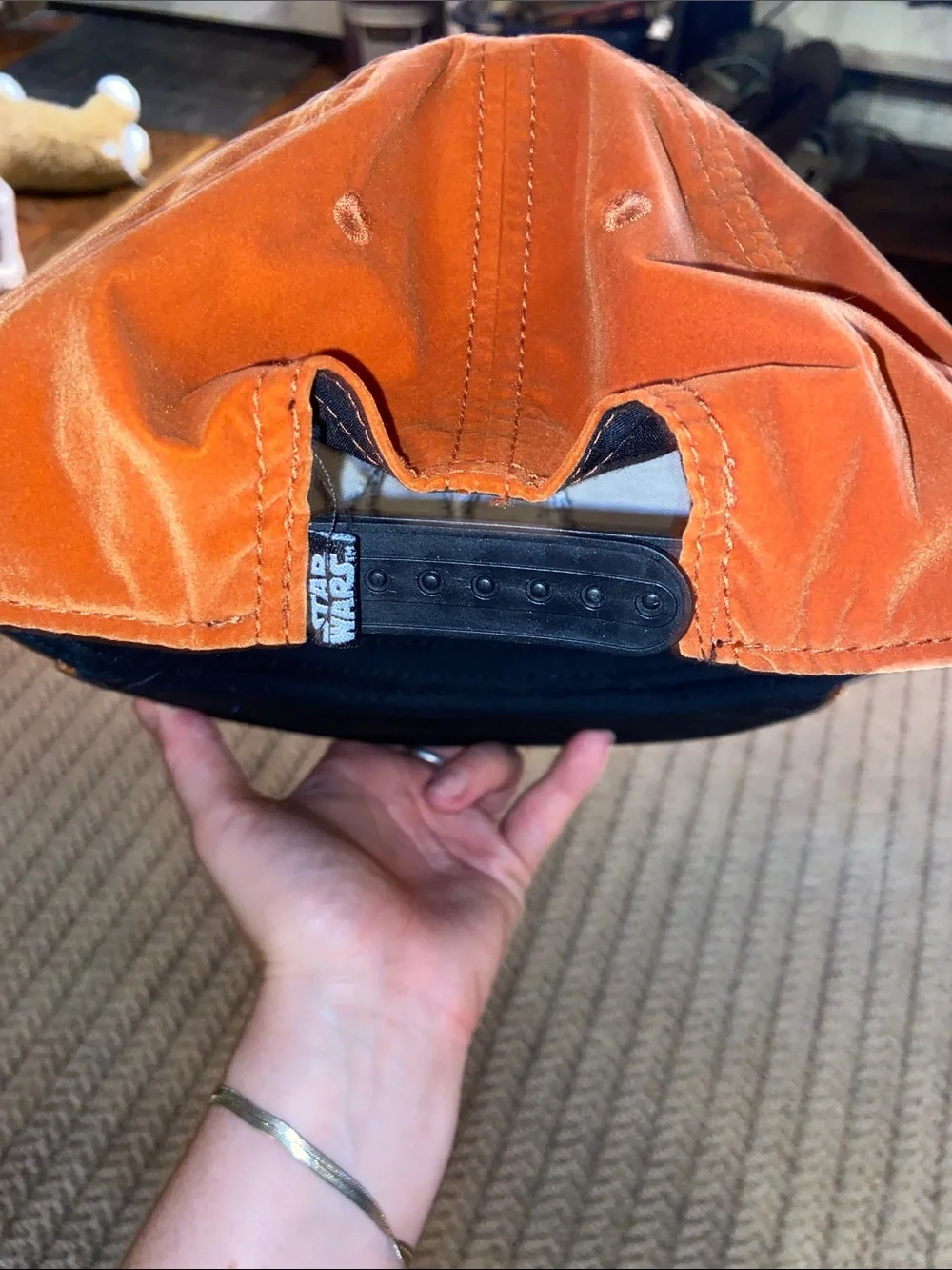 Star Wars Orange Kids Hat with Black Rebel Emblem